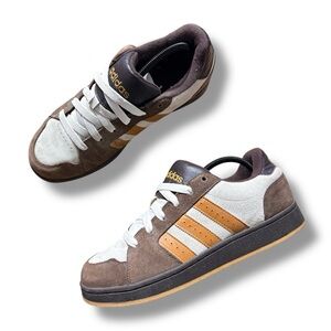 Adidas Campus 00s Sneakers — Brown/White/Orange, Men’s Size 10